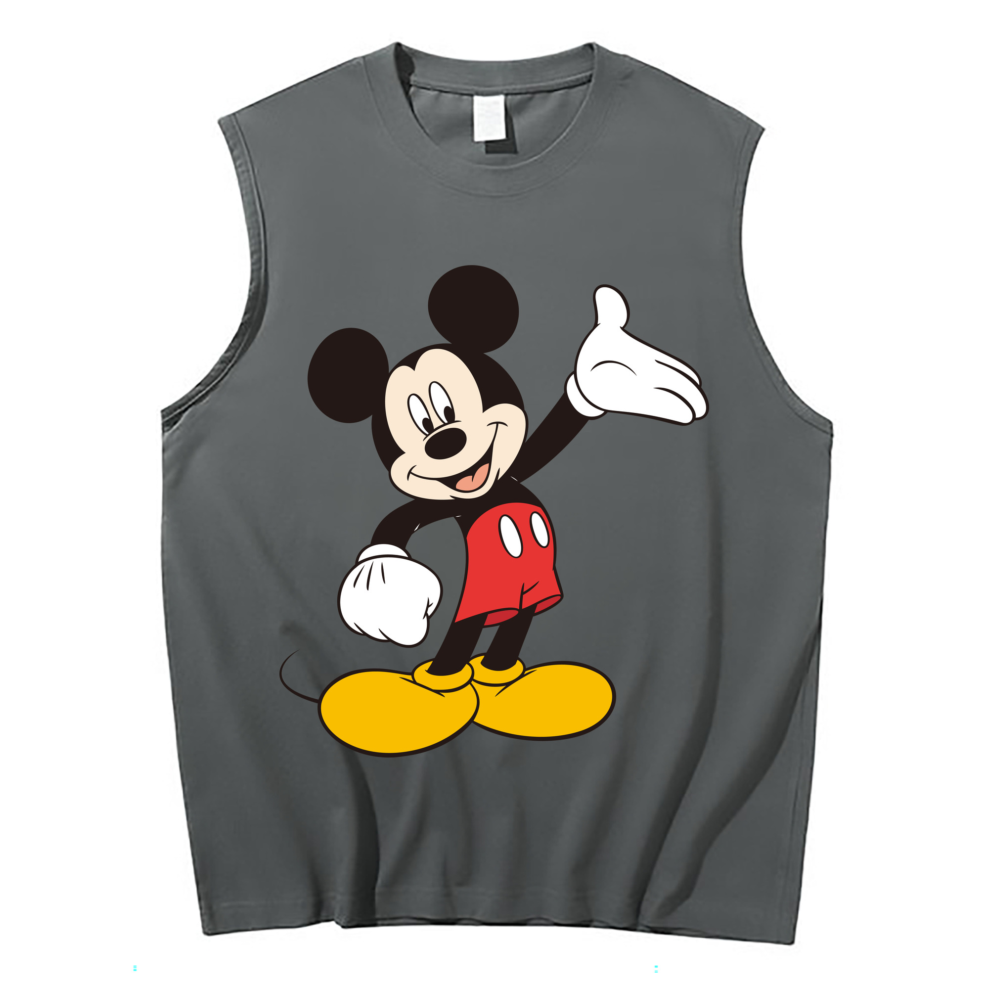 ミッキーマウス Mickey Mouse コットン100％タンクトップ（フロントプリント）